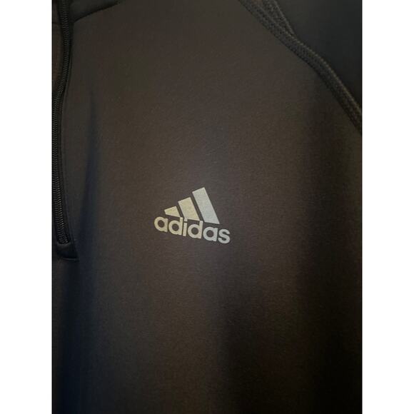 EUC Adidas Dark Gray 1/4 Zip Jacket Pullover Size Adult Medium - Picture 3 of 6